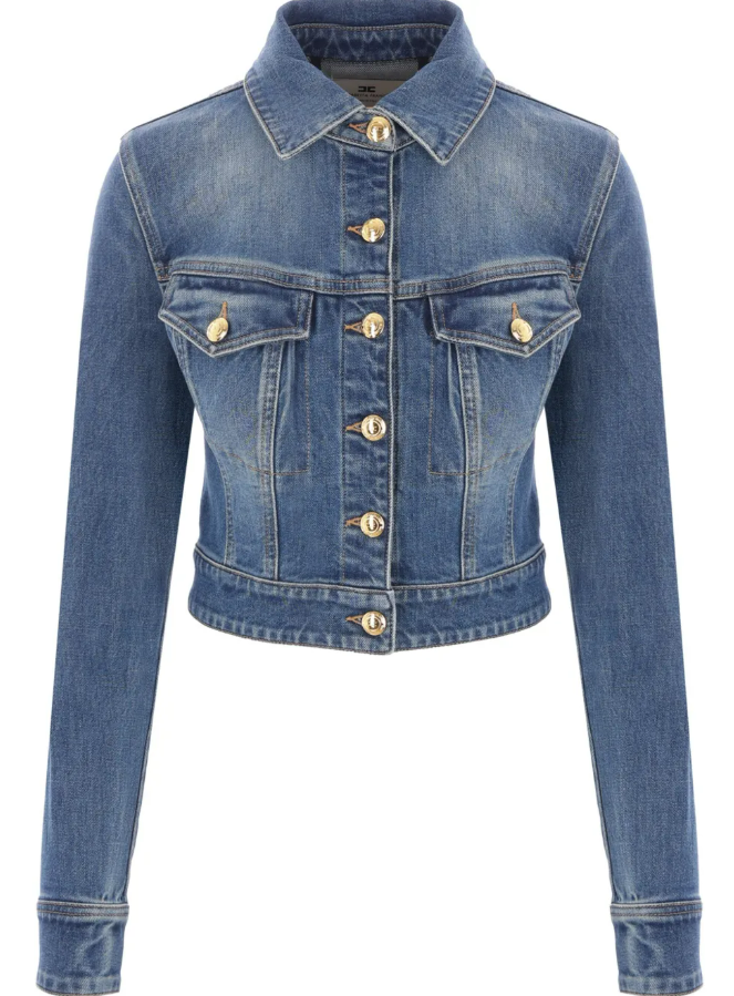 Image of GIACCA CROPPED IN DENIM055