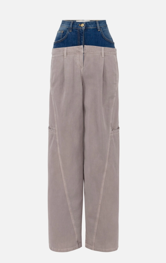 Image of PANTALONI CARGO CON BASCHINA IN DENIM055