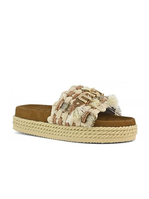 MONOBAND ROPE SANDAL FRINGES MOU | MU.SW451008KBEIGE
