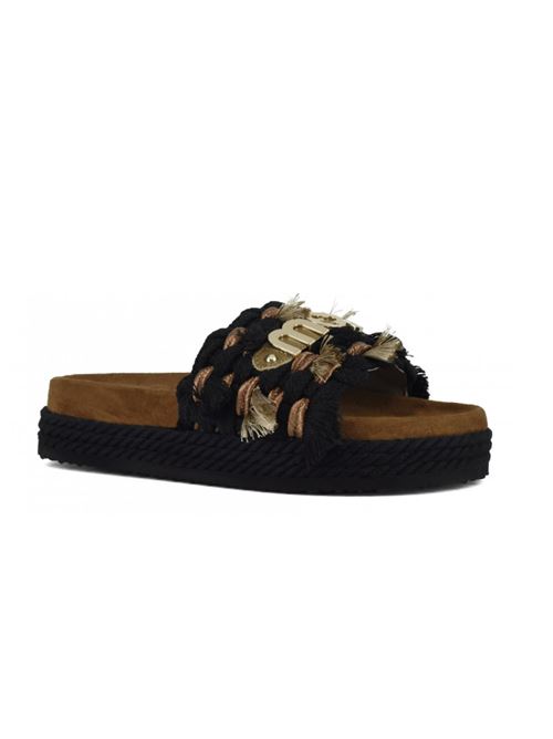 MONOBAND ROPE SANDAL FRINGES MOU | MU.SW451008KBLACK