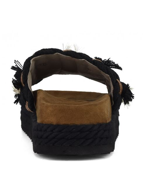 MONOBAND ROPE SANDAL FRINGES MOU | MU.SW451008KBLACK