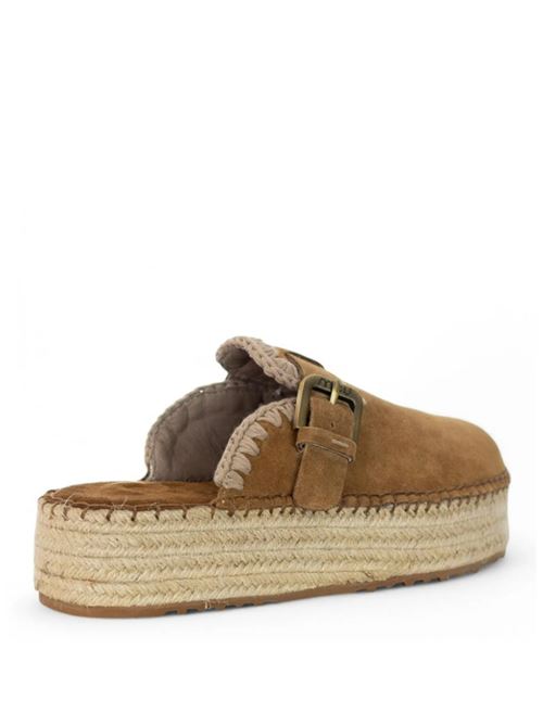 JUTE CLOG PLAIN SUEDE MOU | MU.SW641000ACOGNAC